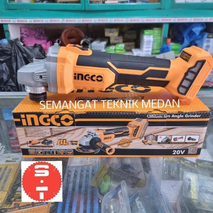 CAGLI1002 GERINDA BATERAI CORDLESS GRINDER 4" BRUSHLESS 4" UNIT INGCO
