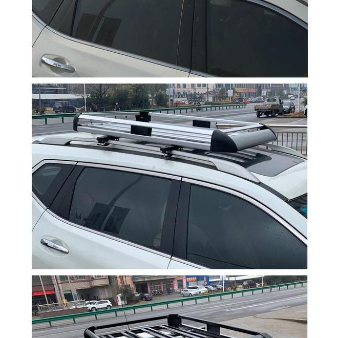 Rak Mobil , Rak Bagasi Mobil, Rak Atas Mobil Kenderaan Rel Atap + Rangka Kompartemen Bagasi Aluminiu