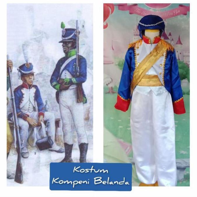 NEW KOSTUM ANAK INTERNASIONAL BAJU ADAT TRADISIONAL NEGARA KOMPENI BELANDA ORI