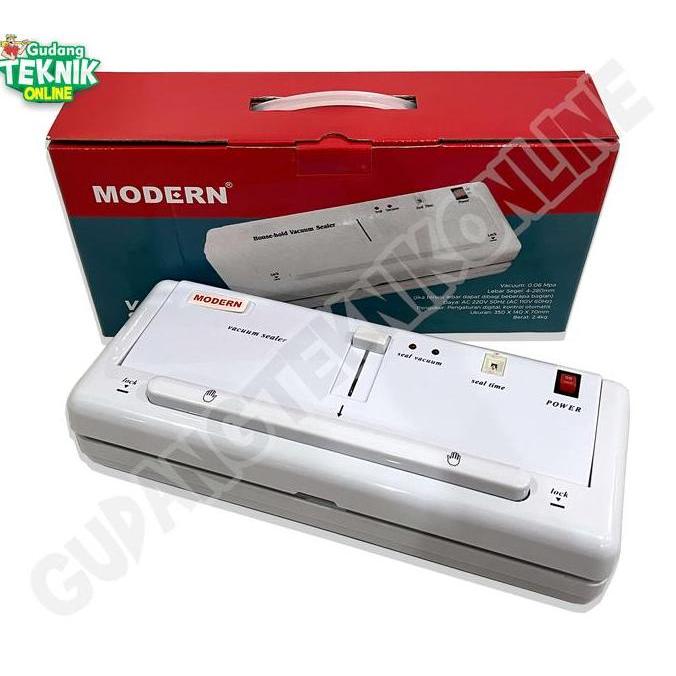 Vacuum Sealer Makanan MODERN DZ280/2SE DZ-280A  Vacum Vakum Pakum Udara Pengemasan Makanan Ikan Dagi