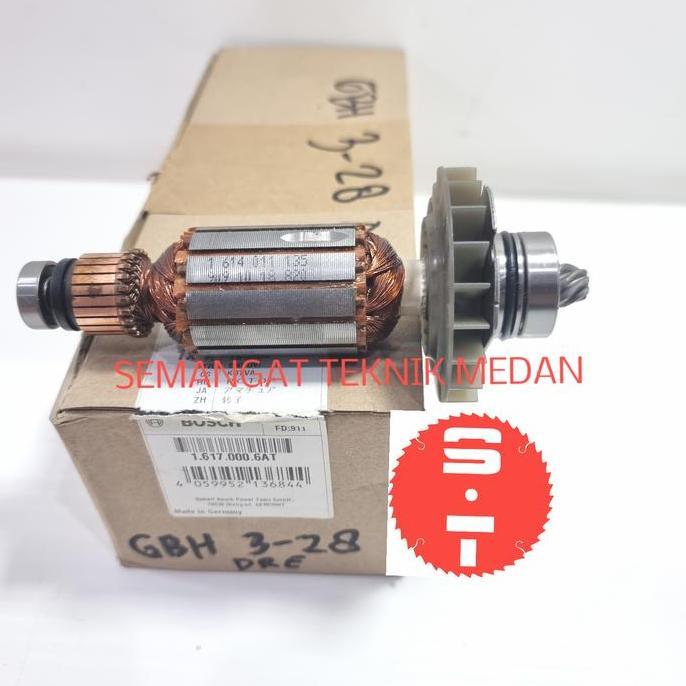 TERBARU - GBH3-28DRE ARMATURE ANGKER BOR ROTARY HAMMER BOSCH GBH 3 - 28 DRE