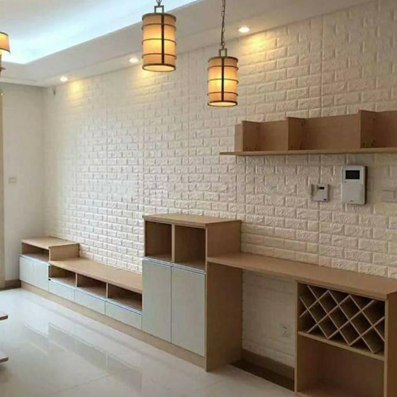 PROMO WALLPAPER FOAM 70X38 CM/ WALPAPER DINDING TEBAL MOTIF BATA 3D UKURAN 70 X 38 CM ANTARIKSA MKS 