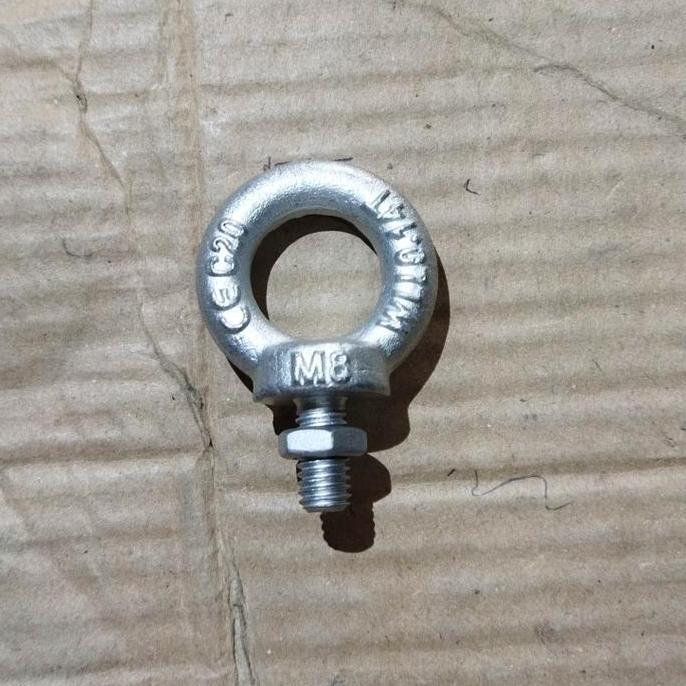 eye bolt m8 hengzhu mata baut gantung eyebolt 8mm dengan mur murah