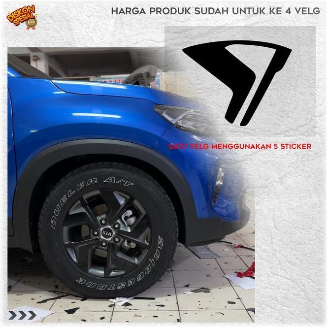 Stiker Velg Kia Sonet Delete Chrome Variasi