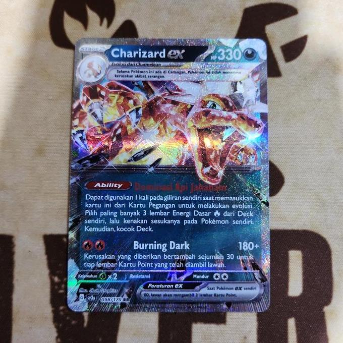 Charizard EX RR Terastal Kartu Pokemon TCG Indonesia