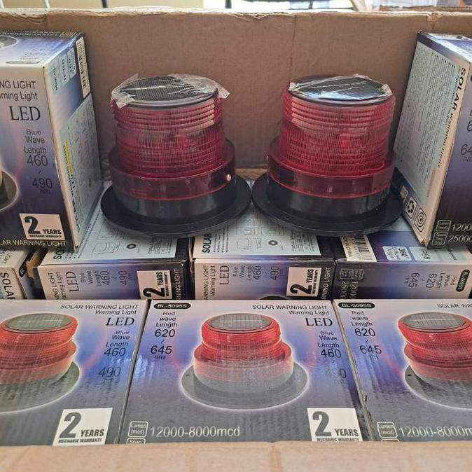 lampu rotari solar mini panel Surya lampu warning light rotary solar
