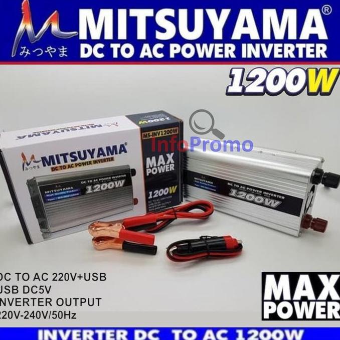 Power Inverter DC to AC 1200 Watt USB Mitsuyama MS-INV1200W Original
