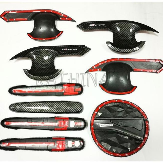 Paket Outer Handle Rush 2018 Set Tank Cover Pintu Mobil Carbon Gr Sport