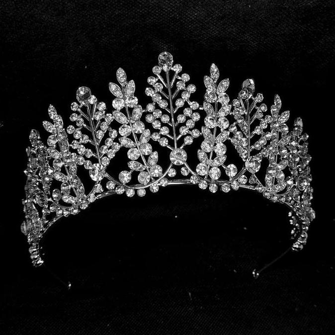 Mahkota Jasmine - Mahkota Kristal Tinggi - Mahkota Wedding Mewah