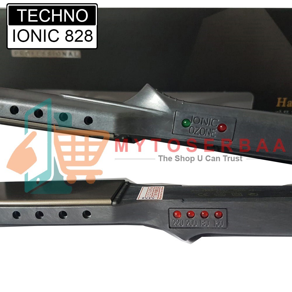 Techno Pro - 3228 / Catokan Rambut Plat Lebar Ionic + Ozone