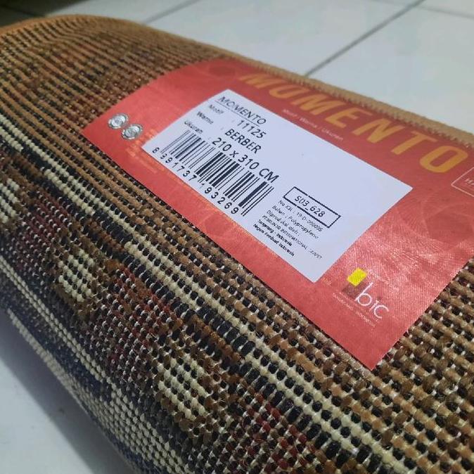 Karpet Permadani Momento Moderno Jumbo 210x310 cm Coklat Cream Gold