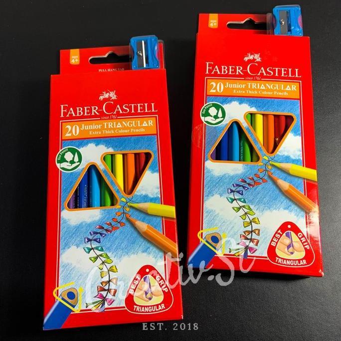 Faber Castell Faber-Castell Pensil Warna Anak 20 Warna Junior Triangular Pencil 20W