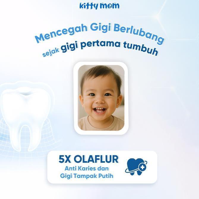 Warkahbagus8 - Kitty Mom Toothpaste Pasta Gigi Odol Anak | Pencegah Gigi Berlubang & Karies | Pasta 