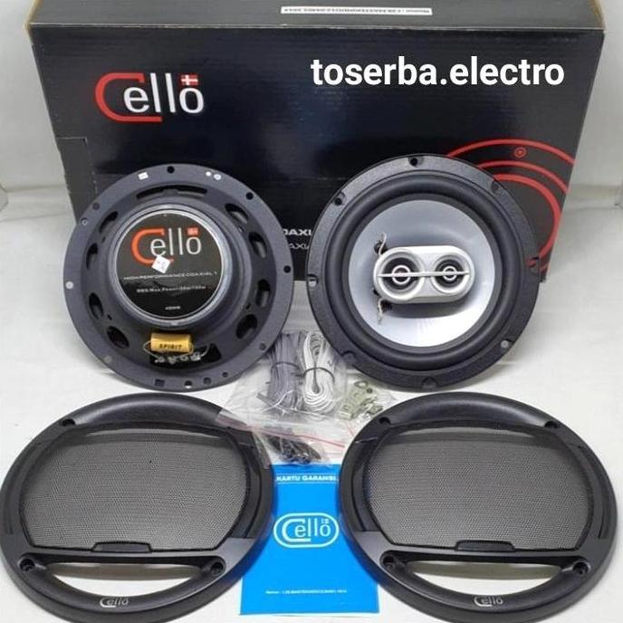 Speaker Coaxial 3Way Cello 6,5 Inch Audio Mobil