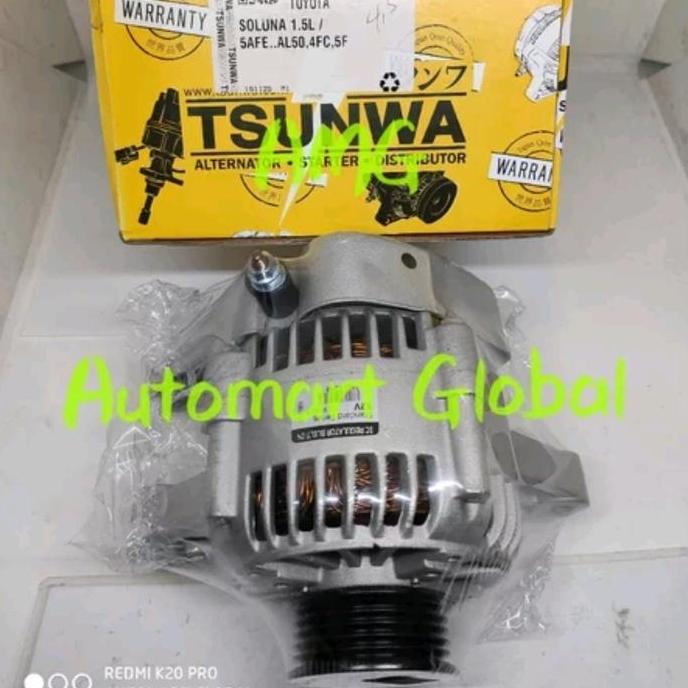 AZBOMO dinamo cas Soluna alternator Soluna Vios great body besar 75a 5afe al50