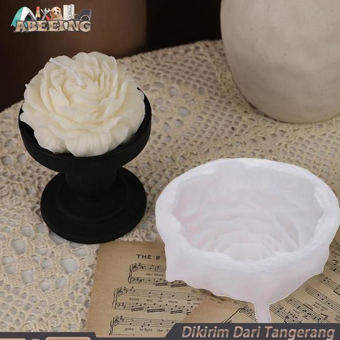 WINTURY Cetakan Puding Bunga Cetakan Lilin Silikon Cetakan Puding Motif Bunga Cetakan Silikon Bunga 