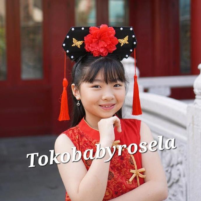 OVERAJA Bando cina Imlek anak Putri Huan Zhu aksesoris anak perempuan Fashion