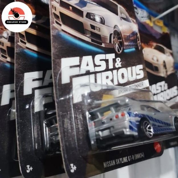 Hotwheels Fast And Furious Brian O'Conner Nissan Skyline GTR BNR34 / Skyline R34