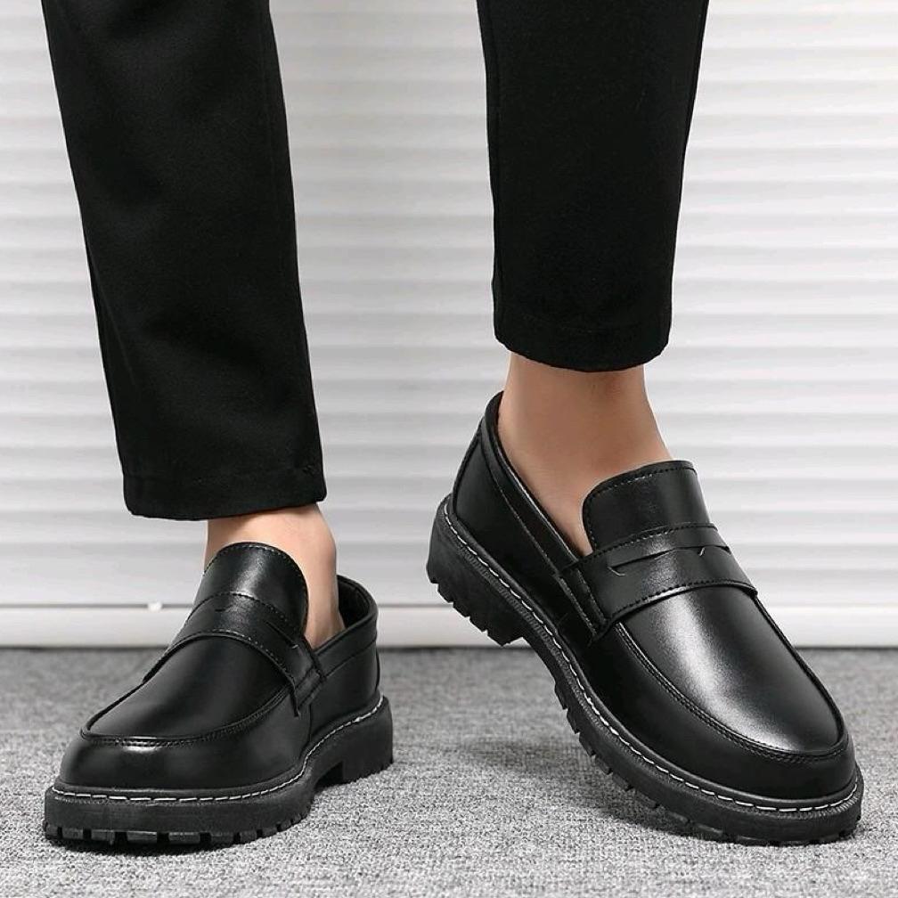 Cuci Gudang  Bozbay Sepatu Docmart Oxford Pria Sepatu Formal Slip On Kerja Kantor Kuliah Karet Shoes