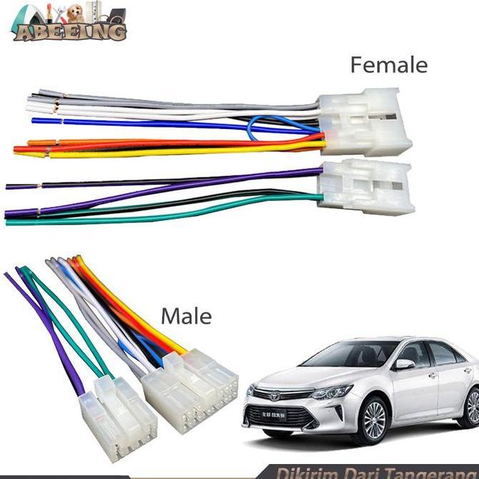 DALIGAD Kabel Soket Male Female Socket Audio Head Unit Mobil Toyota Avanza