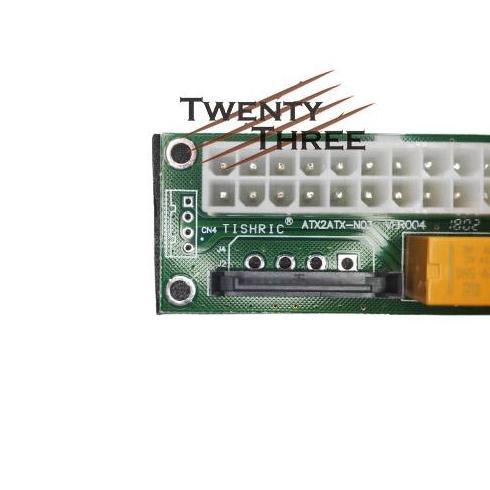 Dual power supply motherboard relay sata for mining double mobo psu