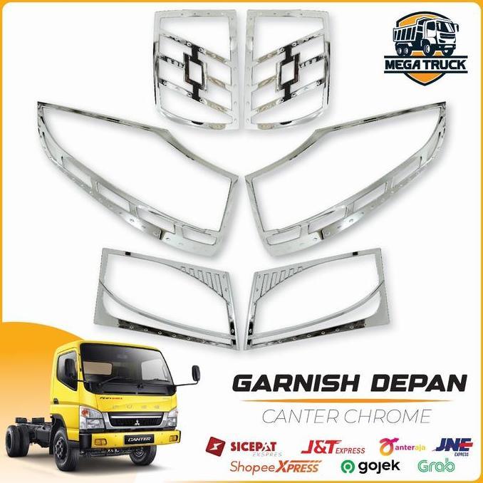 Garnish Lampu Depan Truk Canter Chrome Plug N Play Aksesoris Truk