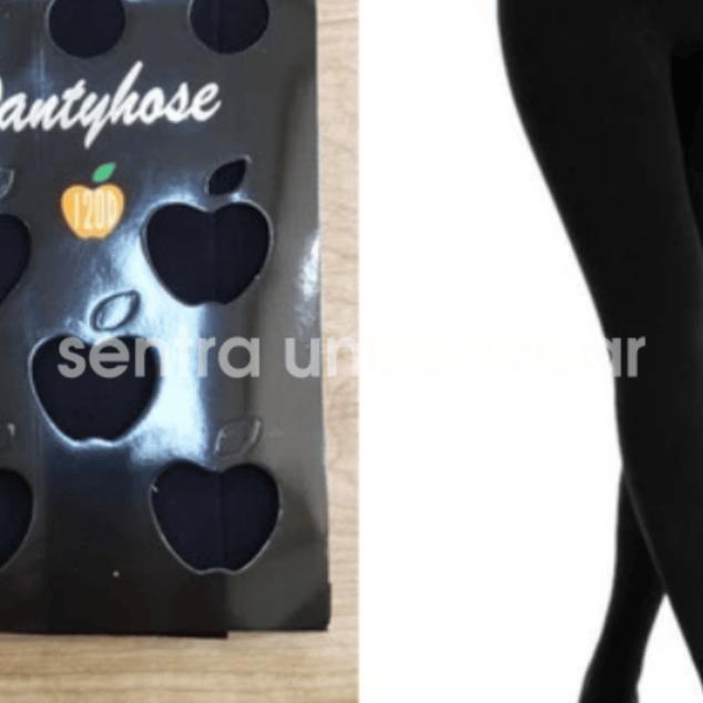 Stoking Celana Tebal Wanita Panty Stoking Kerja Hitam Warna Kulit Krem Apple