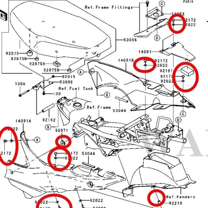 baut body belakang blitz r