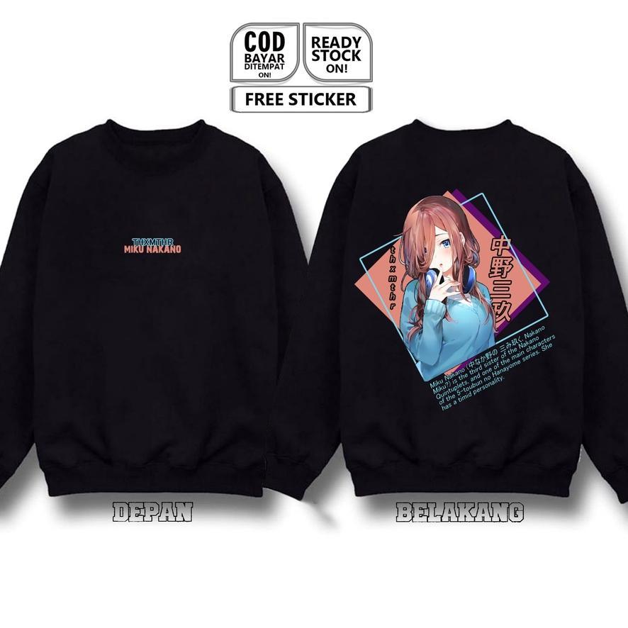 Sweater Miku Nakano 5 Toubun No Hanayome Waifu Anime Manga Yotsuba Fuutarou Nino The Bride Ichika It