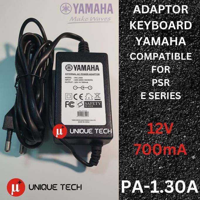 ADAPTOR KEYBOARD YAMAHA PA 1.30A 12V 700MA PSR E 403 E203 E303 E403