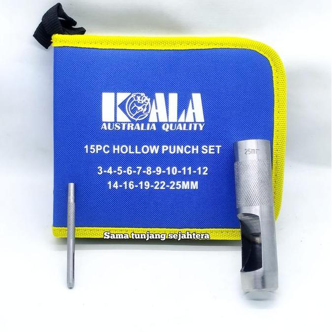 PLONG SET 15 PCS (3 - 25 MM) / HOLLOW PUNCH SET PEMBOLONG PLAT