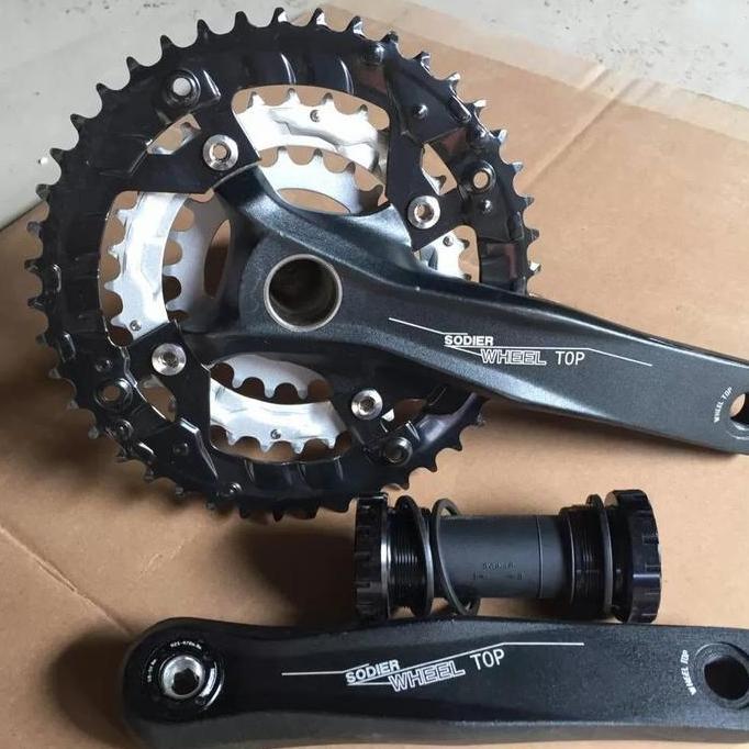 crankset Hollowtech MTB wheel top Taiwan 22 32 44 T arm 170mm 3x9speed