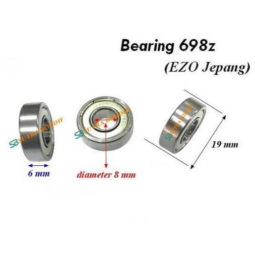 bearing 698z jepang EZO ball bearing 698zz EZO Japan Bearing 698z Jepang Precision Ball Bearing 698z
