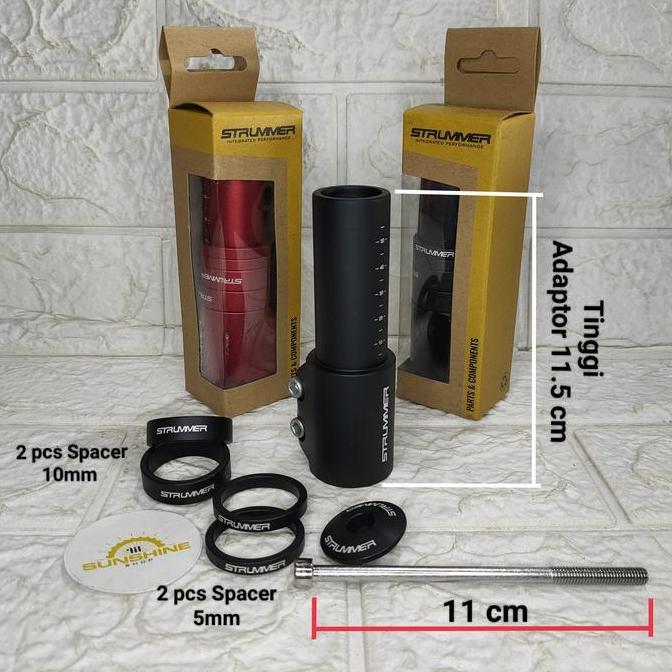 Adaptor Peninggi Stem Stang Handlebar STRUMMER Alloy Sepeda MTB Federal Fork Oversize 28.6mm