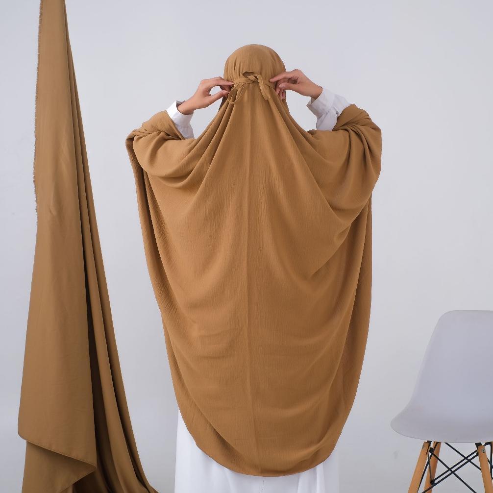 TERMURAH HIJAB JILBAB BERGO KHIMAR MARYAM JUMBO SYARI CRINKLE AIRFLOW  PREMIUM NON PET XXXXXl (5XL) 