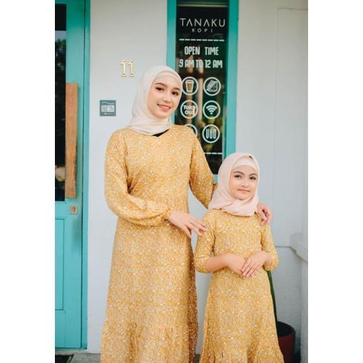 ORIGINAL GAMIS COUPLE IBU DAN ANAK BAHAN RAYON VISCOSE - GAMIS KEMBARAN