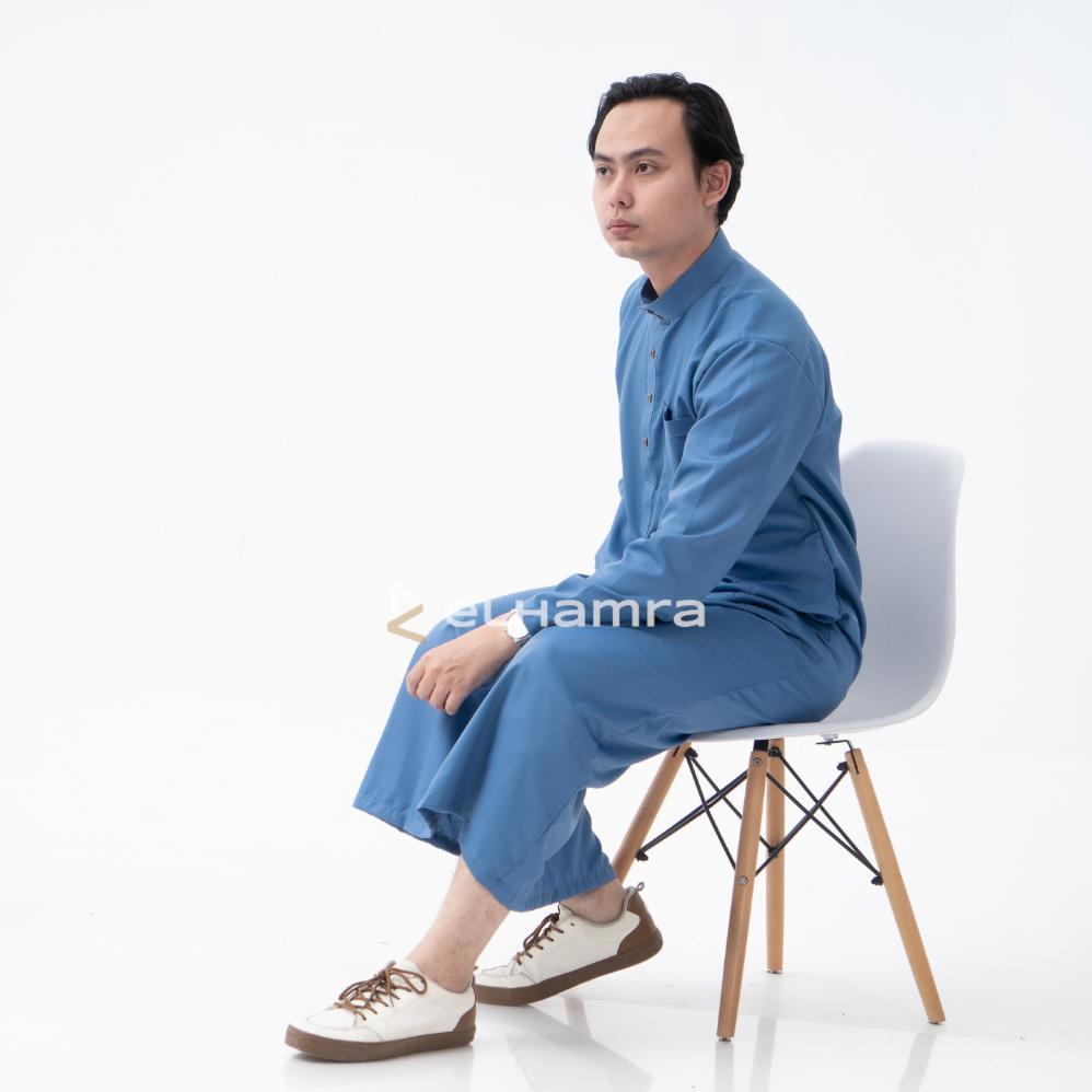 TERBARU ELHAMRA - JUBAH SLIMFIT DEWASA GAMIS PRIA KANCING SULTAN BAHAN TOYOBO M33B