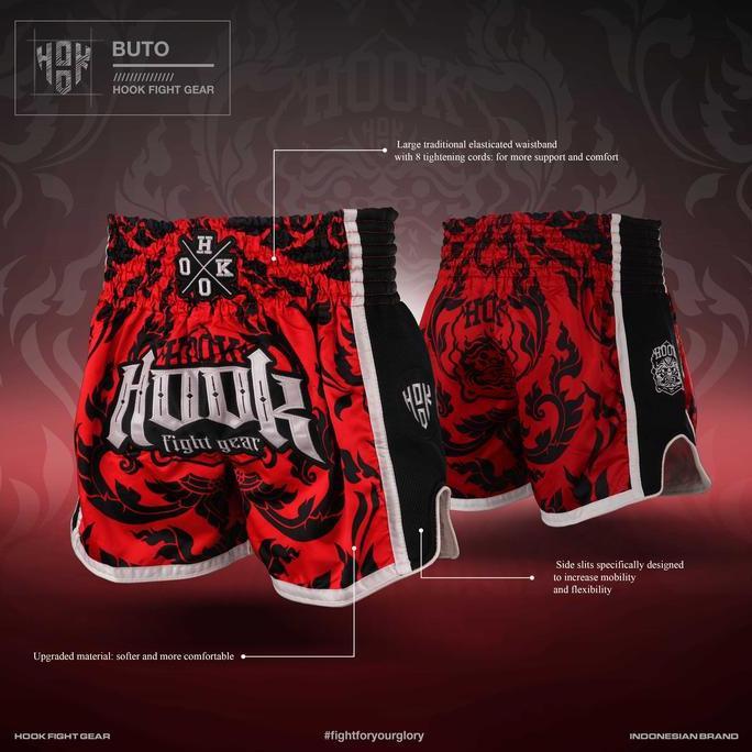 Celana Muay Thai Hook, Muay Thai Short Hook, Celana Muay Thai Tiger