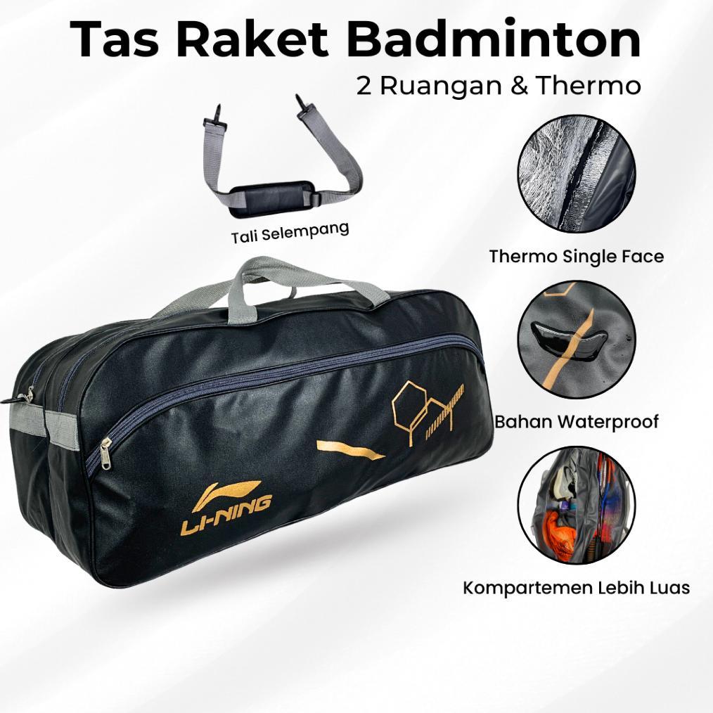 NEW DEALS TAS BADMINTON SELEMPANG ORIGINAL - THERMO 2 RUANGAN | WATERPROOF BESAR
