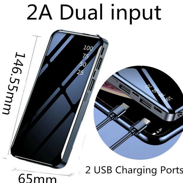 NEW Powerbank 50000 mah Digital Display Fast Charging Kapasitas Besar LED Light Robot Powerbank Port