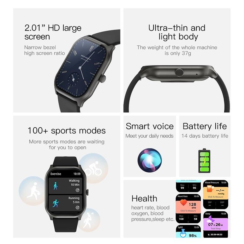 HOT SALE WISELION ZL77J Smartwatch 2.01" HD Waterproof IP68 BT Call Health Monitoring Jam Tangan Pri