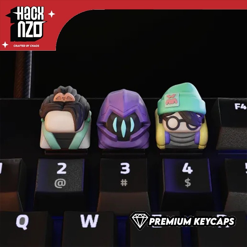 Keycaps Valorant VOL.1– Sage, Omen, Killjoy – Custom Resin Keycap MX Switch - Premium Bergaransi Ama