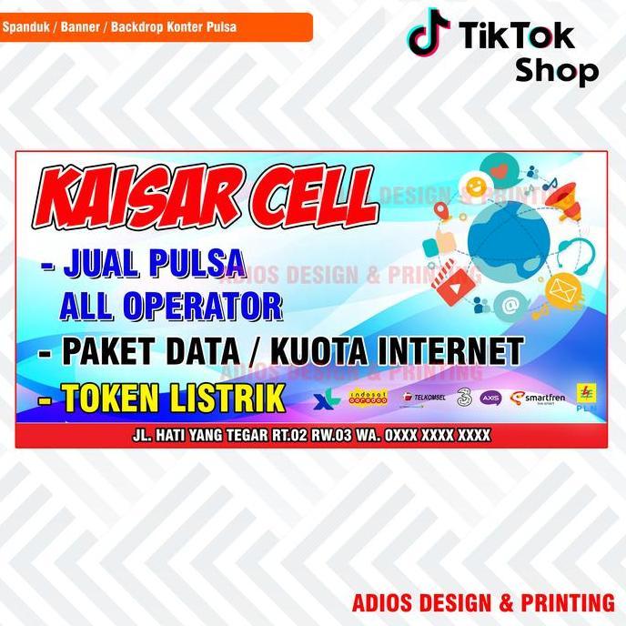 Ready  Banner Spanduk Jual Pulsa Ukuran Variasi