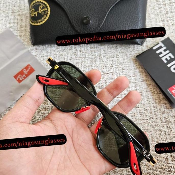 KACAMATA RAYBAN RB3674M SCUDERIA FERRARI BLACK GOLD SECOND ORIGINAL murah