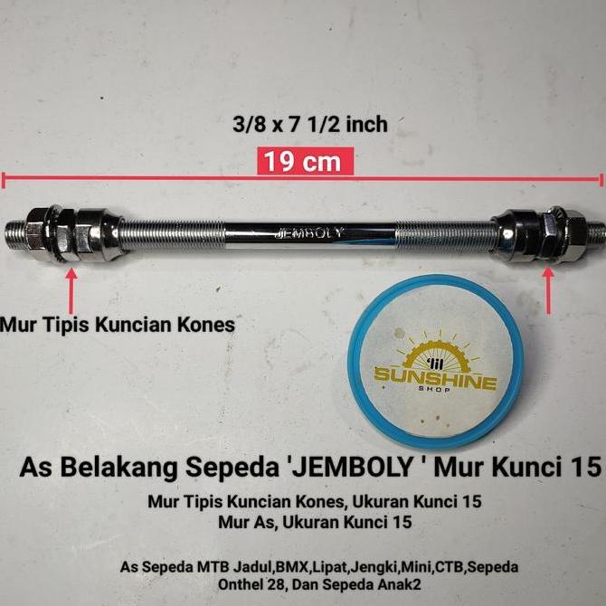 Ready As Hub Roda Belakang Sepeda JEMBOLY Mur Kunci 15 Chrome Federal CTB Mini BMX