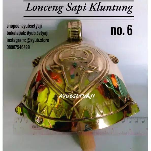 Lonceng Sapi No6 Kuningan Kluntung Lonceng Pagar Klonongan Sapi Jumbo New