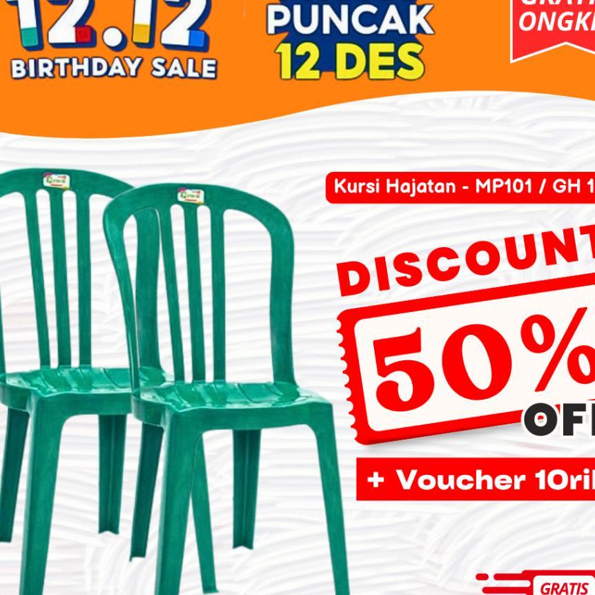 Wapolin Kursi Makan Kursi Hajatan Kursi Pesta Kursi Teras Kursi Plastik Kursi Wapolin Mp101/Gh 101 -