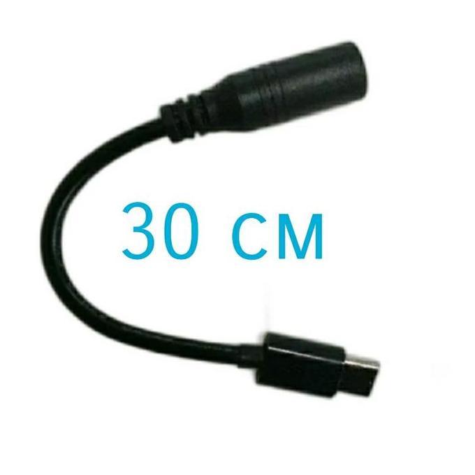 kabel adapter dc 5.5mm female to usb type C panjang 30 cm
