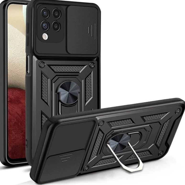 BESTPROMO Case Samsung A12 - M12 Case Softcase SLIDE ARMOR CAMERA PROTECTION Case Casing Hp Samsung 
