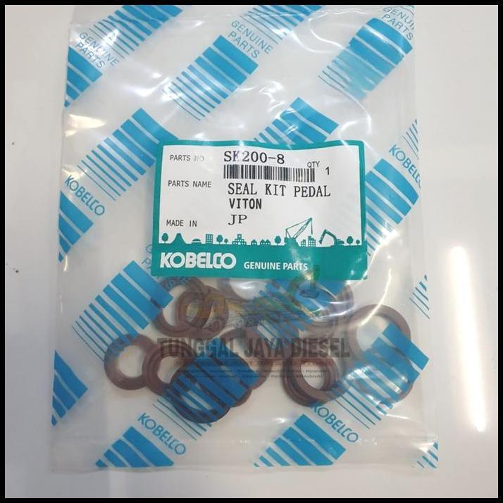 TERBARU SEAL KIT PEDAL KAKI VITON KOBELCO SK200-8 SK200 SEALKIT FOOT VALVE VITON 